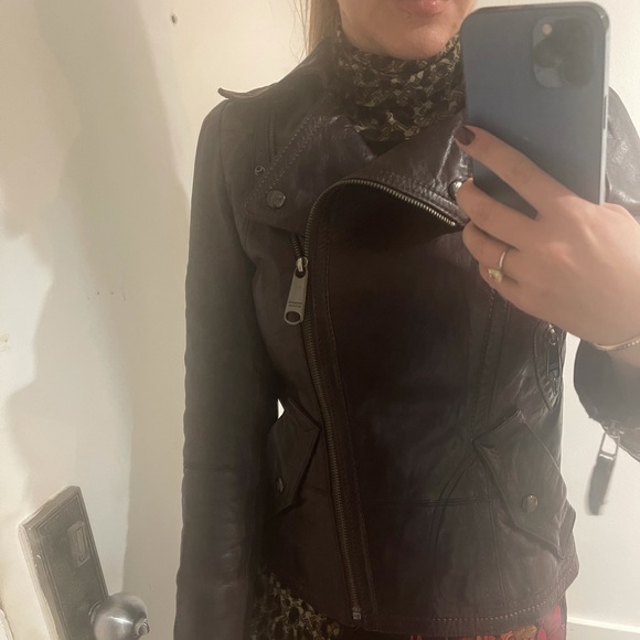 Burberry limited edition leather jacket lambskin size 2-4 biker - Picture 3 of 9